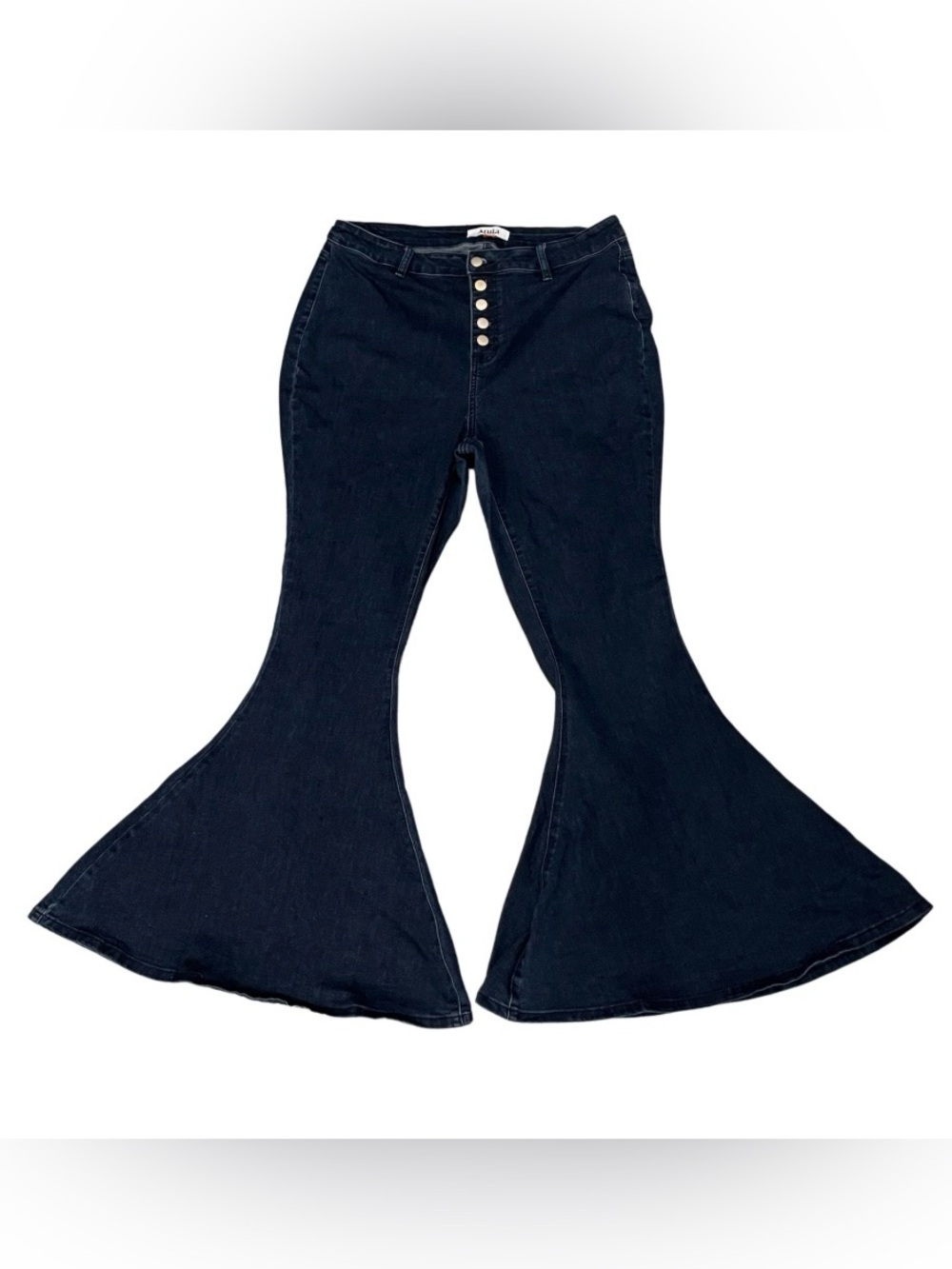 Arula dark wash bell bottom flare jeans size 14